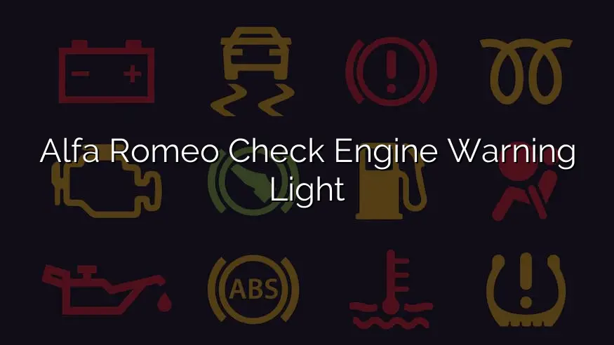 Alfa Romeo Check Engine Warning Light