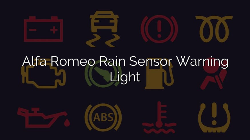 Alfa Romeo Rain Sensor Warning Light