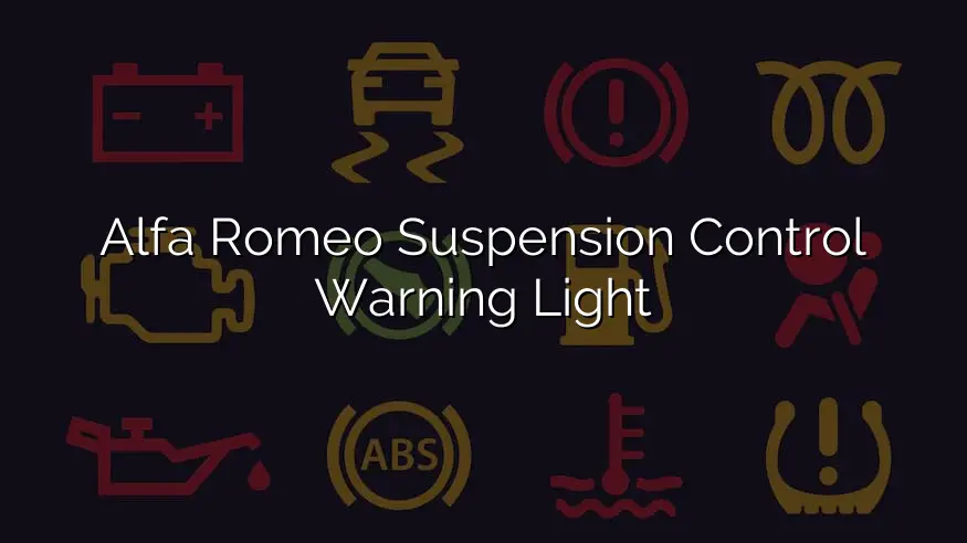 Alfa Romeo Suspension Control Warning Light