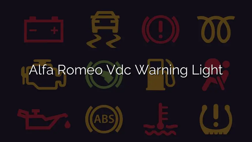 Alfa Romeo Vdc Warning Light